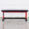 Vitox Fitness - Flat Bench VB100, with durable steel frame, high-density padding, and wide base for stability, with dumbbell storage shelf under pad, Ideal for strength training and versatile gym use.